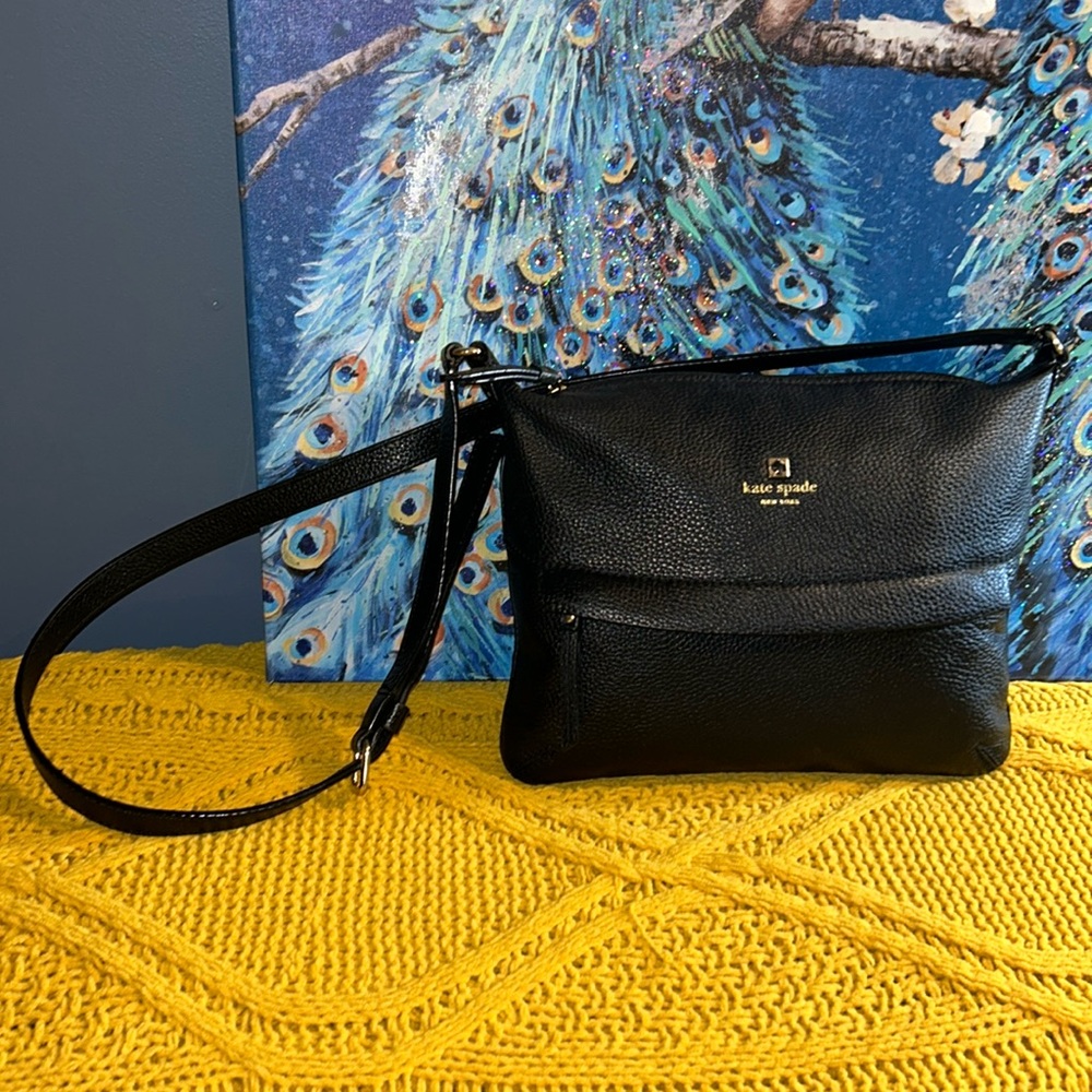 Kate Spade Black Pebbled Leather Crossbody Bag